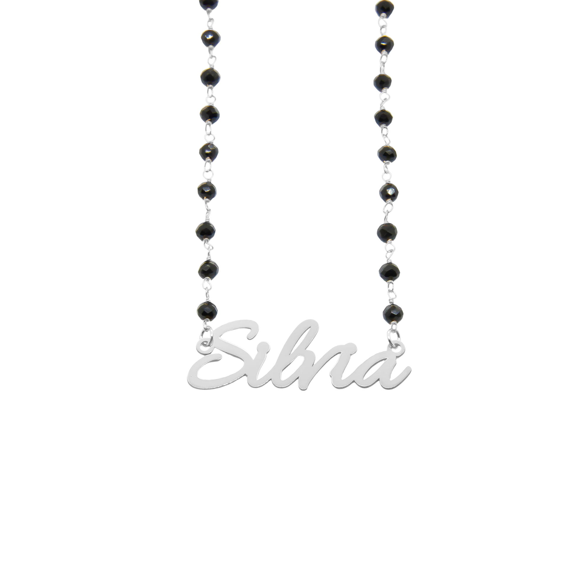 Namenskette aus schwarzen Perlen – My Mō Gioielli
