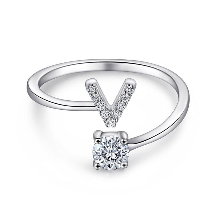 Anello Contrariè Con Lettera Iniziale e punto luce - My Mo Gioielli