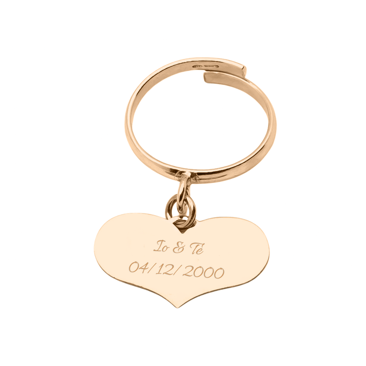 Anello Cuore Pendente - My Mo Gioielli