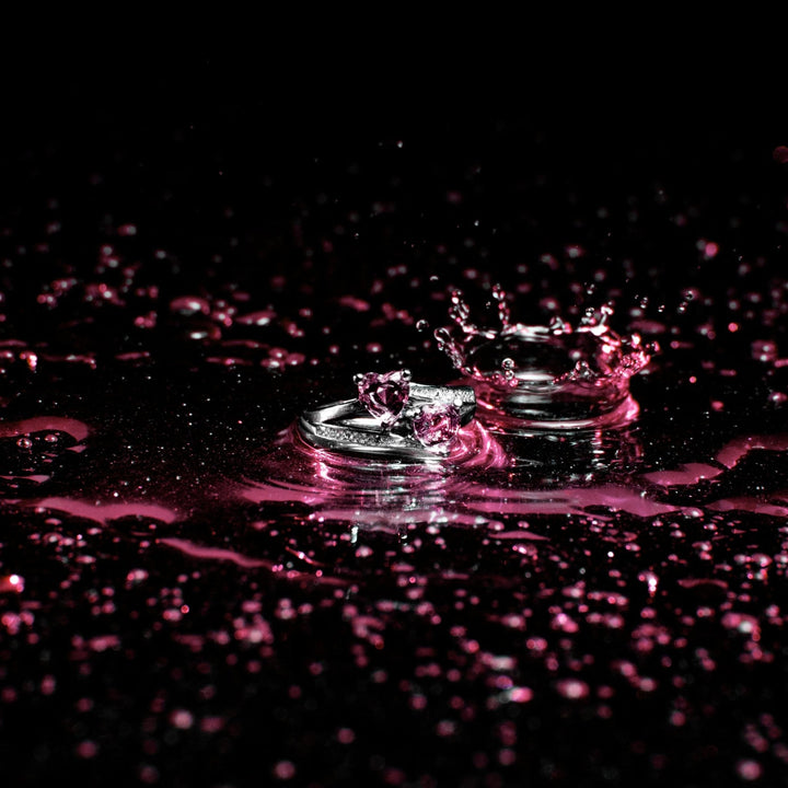 Anello doppio Cuore Rosa - My Mo Gioielli