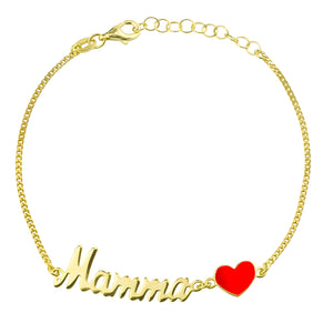 Bracciale Mamma Cuore Rosso - My Mo Gioielli