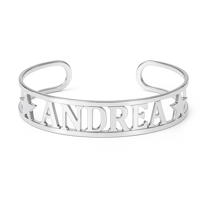 Bracciale Nome Rigido Open - My Mo Gioielli
