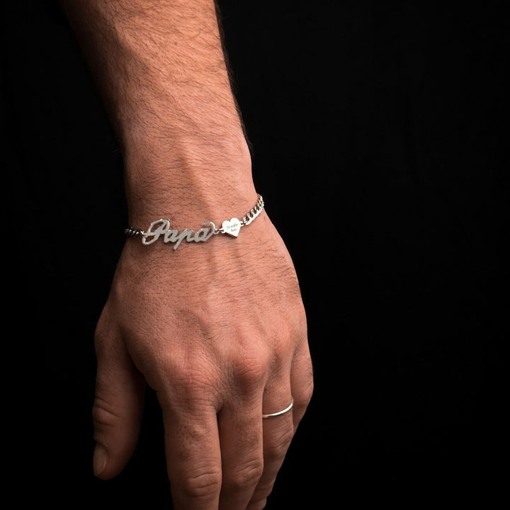 Bracciale Bangle In Argento Sterling 925 - Fatto A Mano In India, Gioiello Festa Del Papà - Foto 1