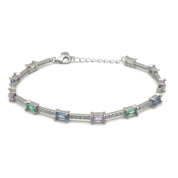Bracciale Tennis con Baguette Aurora Boreale - My Mo Gioielli