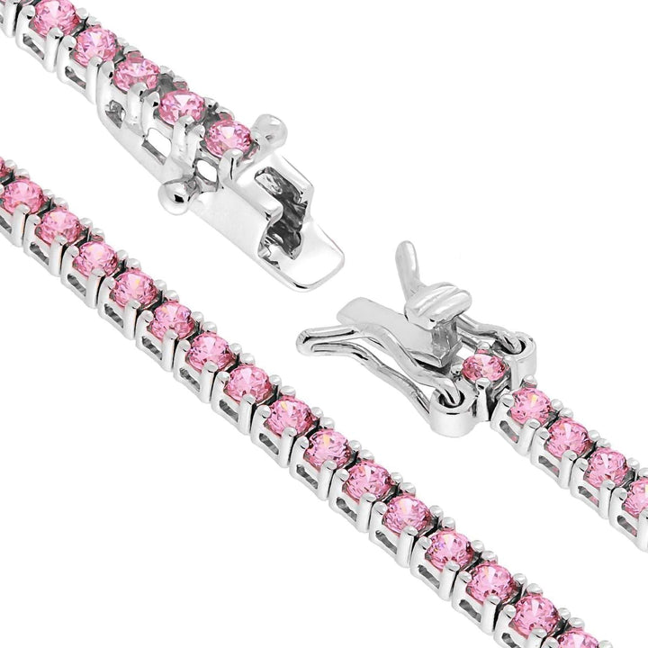 Bracciale Tennis zirconi Rosa 2 mm - My Mo Gioielli