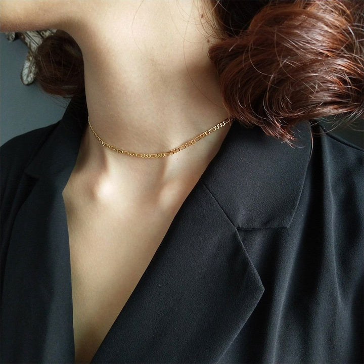 Collana Choker Catena Figaro 2mm - My Mo Gioielli