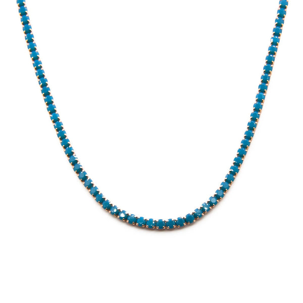 Collana Choker Tennis Azzurro 2,5 mm - My Mo Gioielli