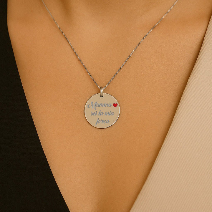 Collana Ciondolo Mamma Sei La Mia Forza - My Mo Gioielli