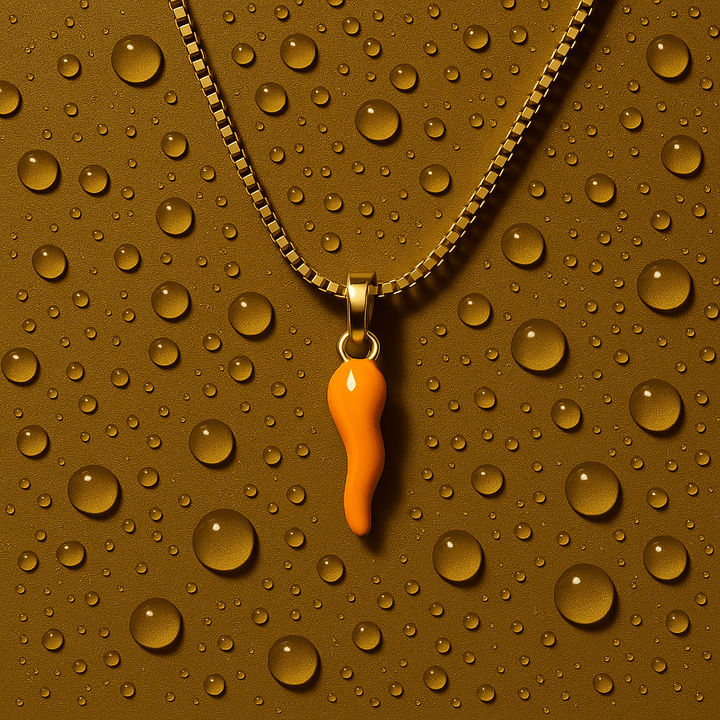 Collana Corno Arancione Portafortuna - My Mo Gioielli