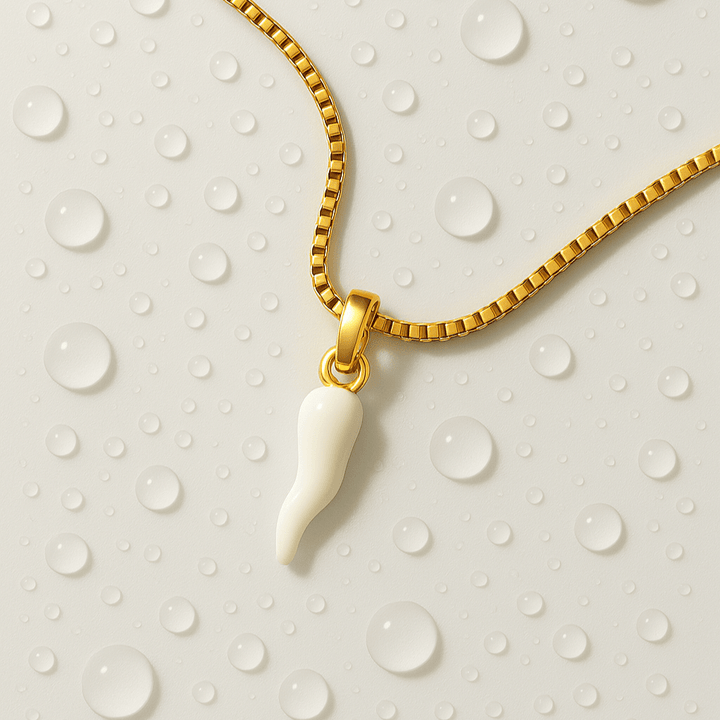Collana Corno Bianco Portafortuna - My Mo Gioielli
