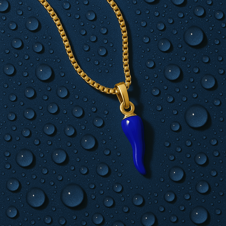 Collana Corno Blu Portafortuna - My Mo Gioielli