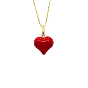 Collana Cuore Bombato Smaltato Rosso - My Mo Gioielli