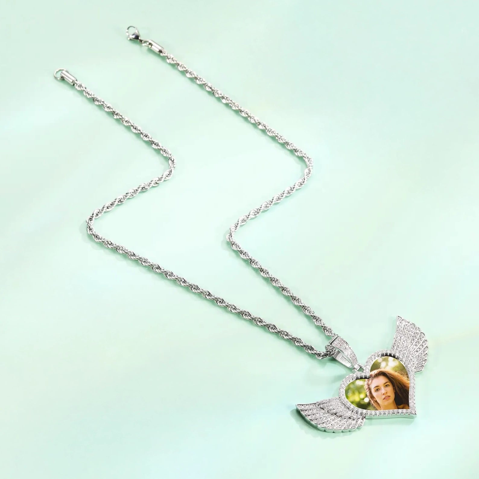 Ciondolo Per Telefono A Forma Di Cuore Con Ali E Stelle – In Acrilico, Con Fiocco E Perline, Accessorio Borsa E Portachiavi – Rosa O Bianco