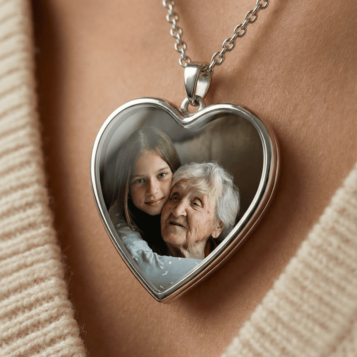 Collana personalizzata con immagine di proiezione a forma di cuore Regalo romantico per la mamma