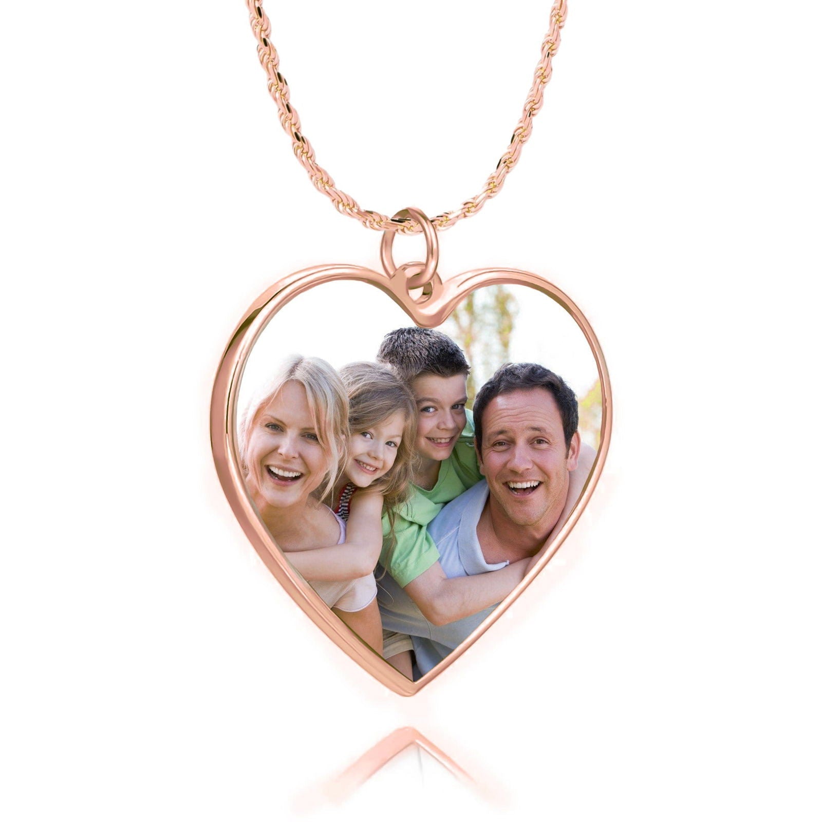 ChicSilver Collana Con Foto Personalizzata E Incisione – Ciondolo Portafoto A Cuore In Argento 925, Regalo Unico E Indimenticabile - 2