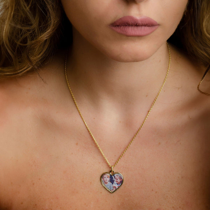 Collana Regalo Foto Incisione Personalizzata Collana Personalizzata Con Foto - Ciondolo Cuore Acciaio Inossidabile Regalo Ciondolo Foto Cuore Acciaio Inossidabile - Foto 7