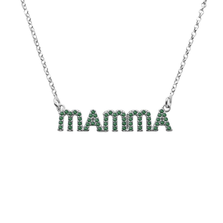 Collana Mamma Zirconi Verdi - My Mo Gioielli