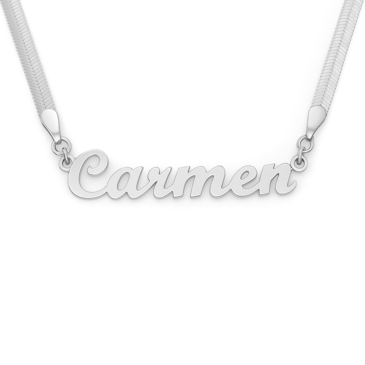 Collana Nome con piattina Snake - My Mo Gioielli