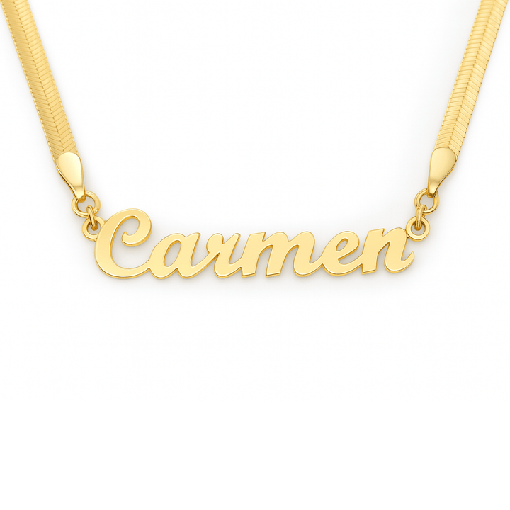 Collana Nome con piattina Snake - My Mo Gioielli
